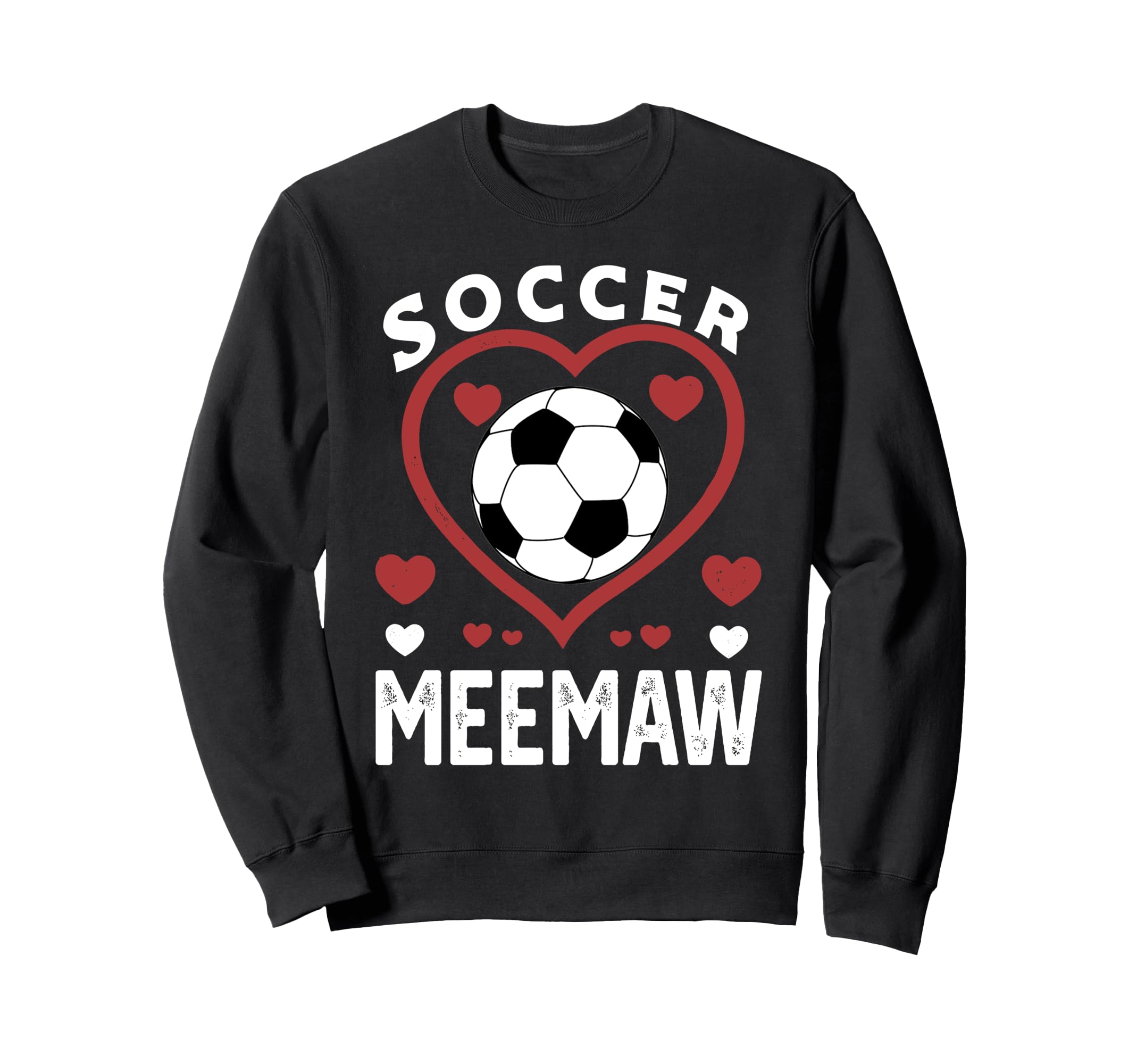 Soccer Meemaw Heart Meemaw Soccer Sweatshirt - Streetwear Style Unisex