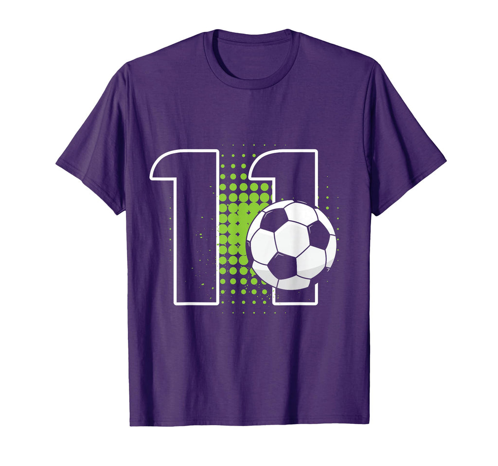11Th Birthday Soccer Player Football 11 T-Shirt - Unique Graphic Unisex
