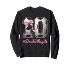 Bow Soccer Football Double Digits Sweatshirt - Casual Everyday Wear Unisex