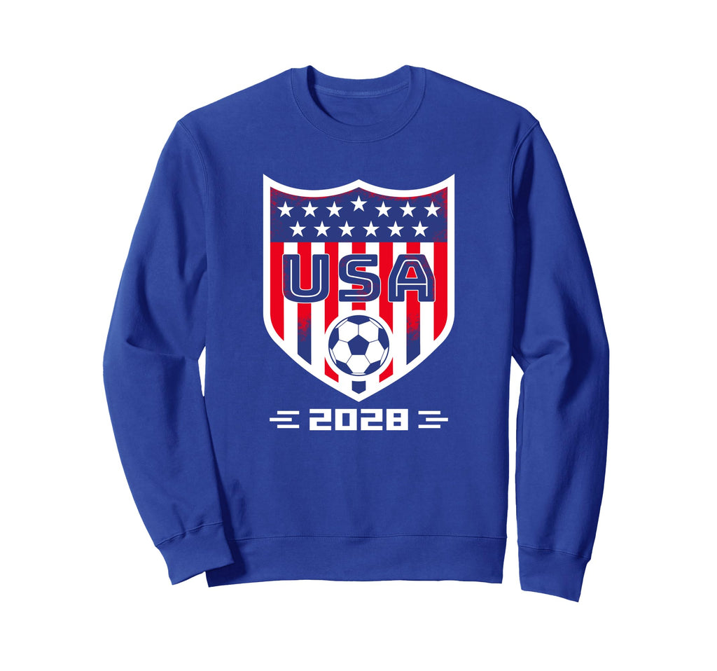 American Flag Soccer Team Soccer 2028 Sweatshirt - Trendy Graphic Unisex