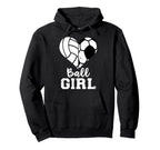 Ball Heart Funny Soccer Volleyball Hoodie - Casual Everyday Wear Men Women