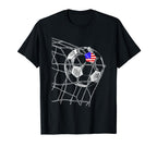 Us Usa America Flag Soccer Ball T-Shirt - Fun Novelty Design Men Women