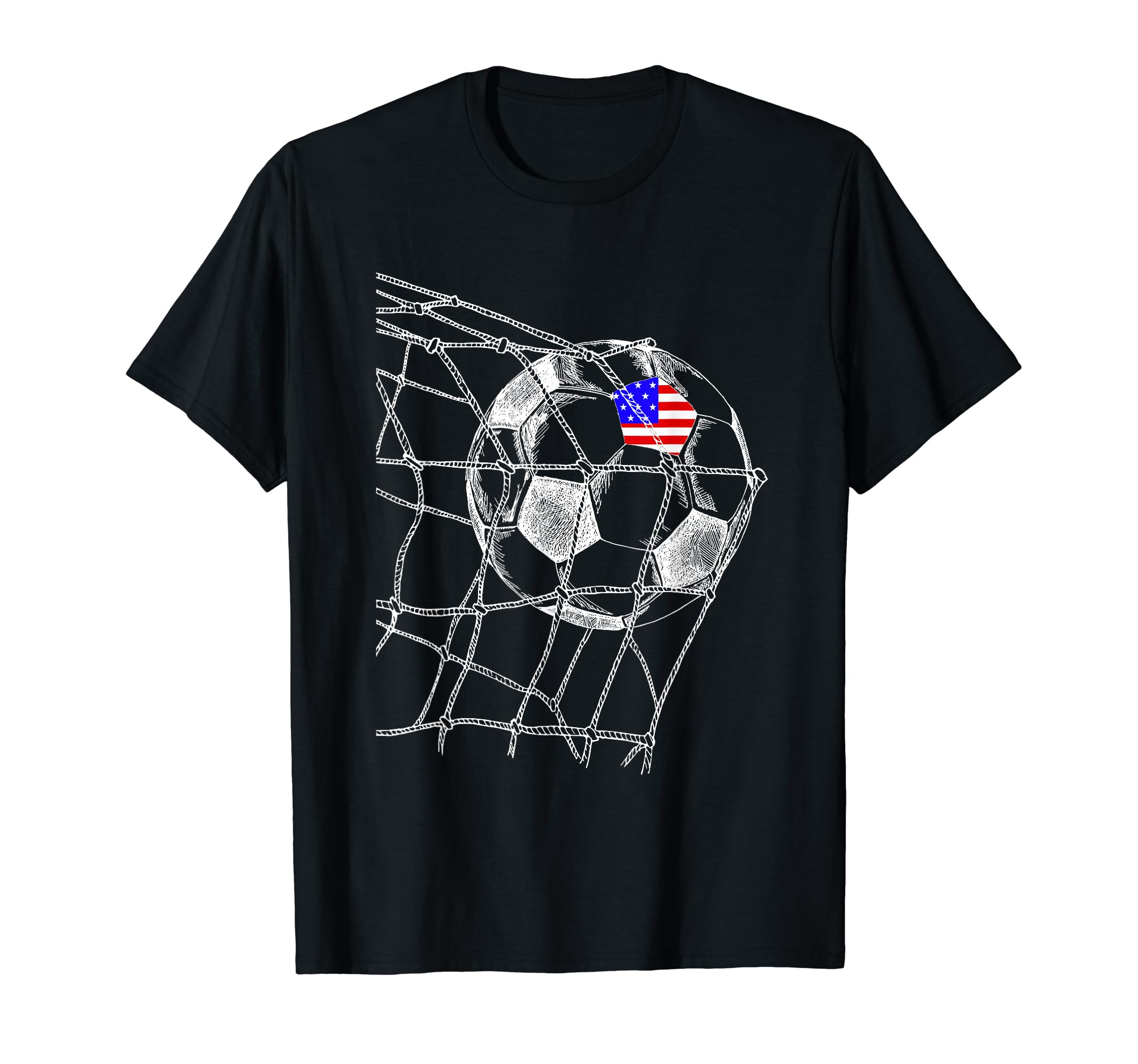 Us Usa America Flag Soccer Ball T-Shirt - Fun Novelty Design Men Women