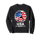 American Flag Soccer Team Womens Sweatshirt - Custom Art Print for Adults