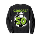50 Year Old Birthday Soccer Themed Sweatshirt - Custom Art Print Unisex