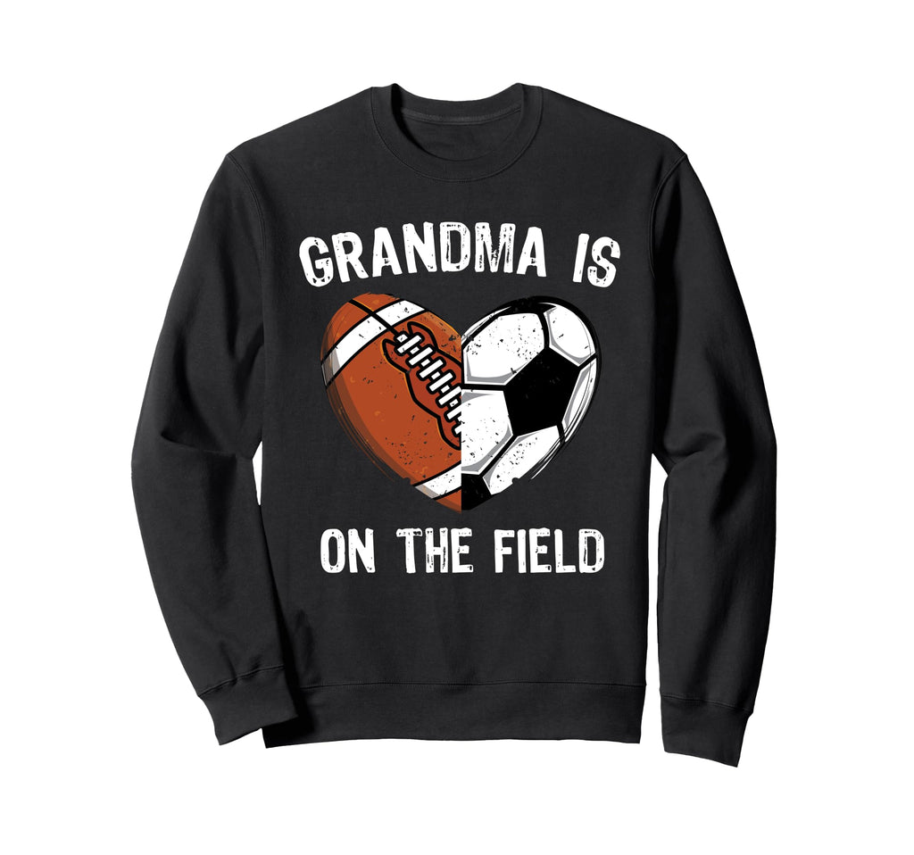 Soccer Grandma Football Heart Sweatshirt - Aesthetic Graphic Unisex