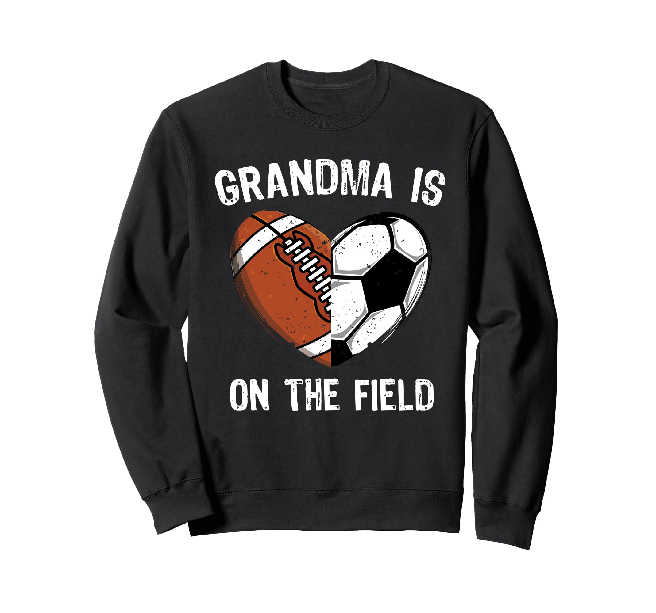 Soccer Grandma Football Heart Sweatshirt - Aesthetic Graphic Unisex