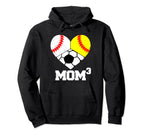 Mom Cubed Mom3 Mom Three Baseball Hoodie - Streetwear Style Men Women