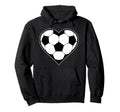 Soccer Heart Soccer Silhouette Soccer Hoodie - Custom Art Print for Adults
