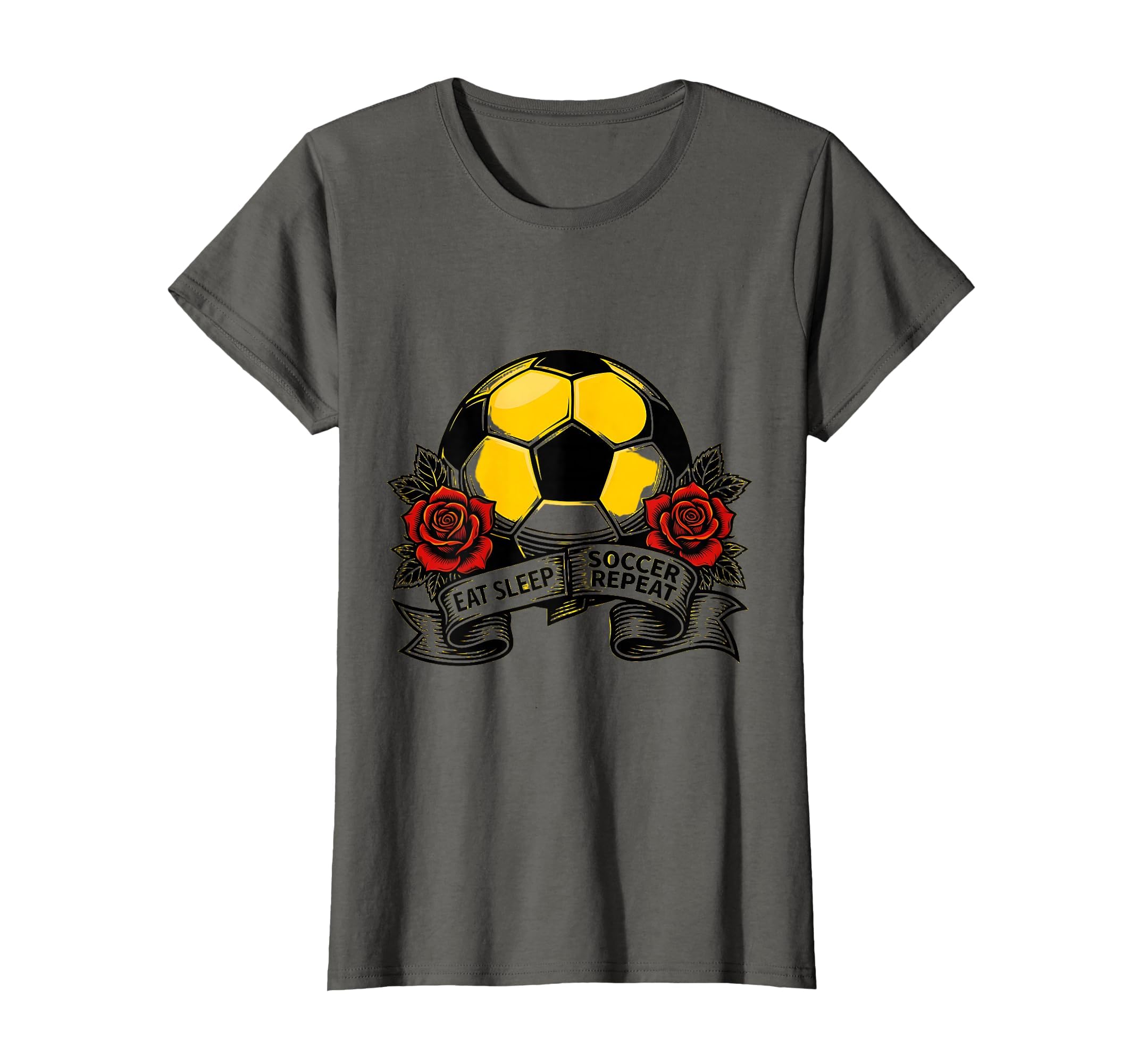 Eat Sleep Soccer Repeat Fan T-Shirt - Novelty Apparel Unisex