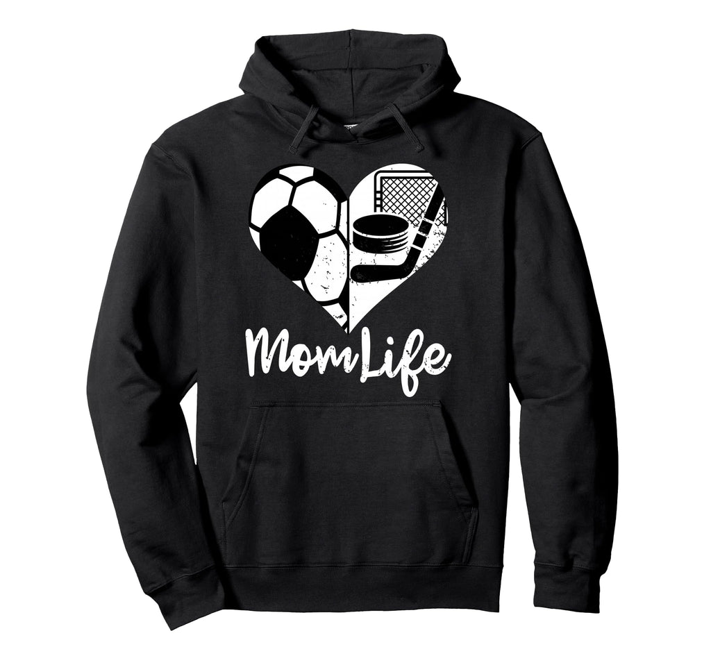 Mom Life Funny Soccer Hockey Mom Hoodie - Custom Art Print for Adults