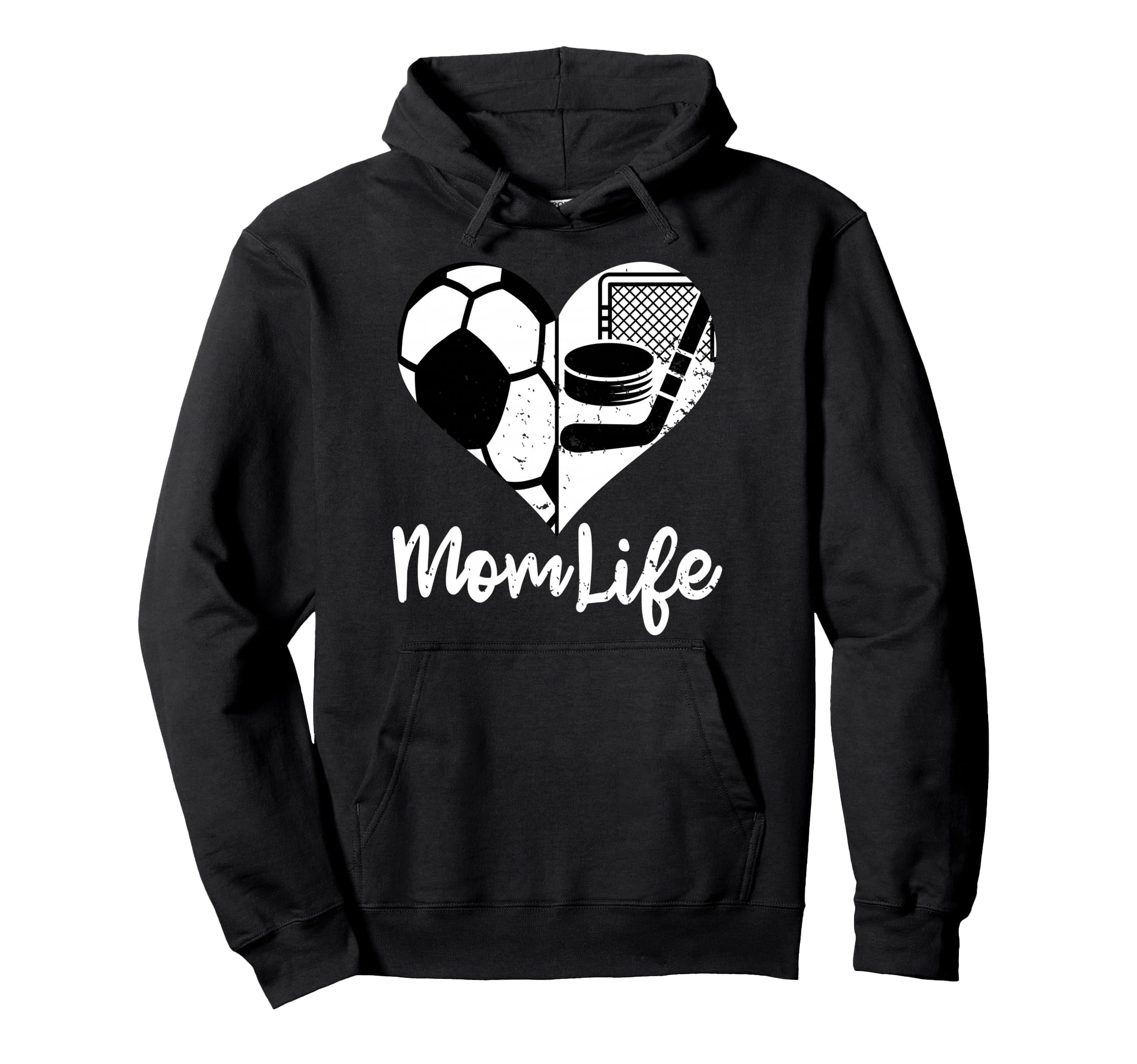 Mom Life Funny Soccer Hockey Mom Hoodie - Custom Art Print for Adults