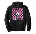 Just Who Loves Soccer Coquette Bow Hoodie - Streetwear Style Unisex