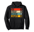 Soccer Lover Soccer Player Eat Sleep Hoodie - Minimalist Print Men Women