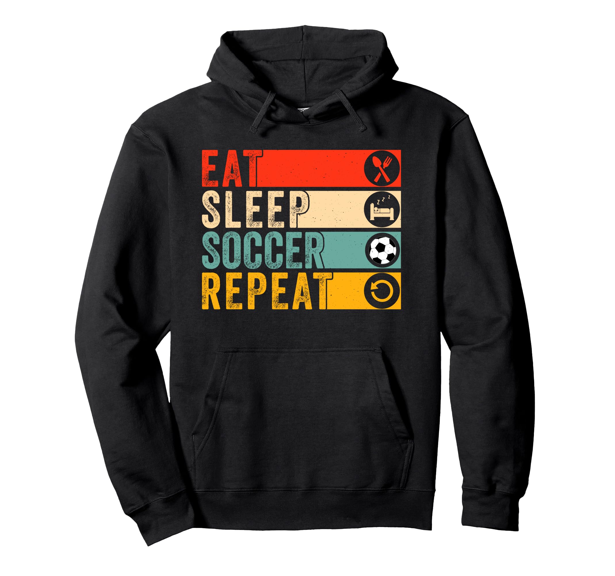 Soccer Lover Soccer Player Eat Sleep Hoodie - Minimalist Print Men Women