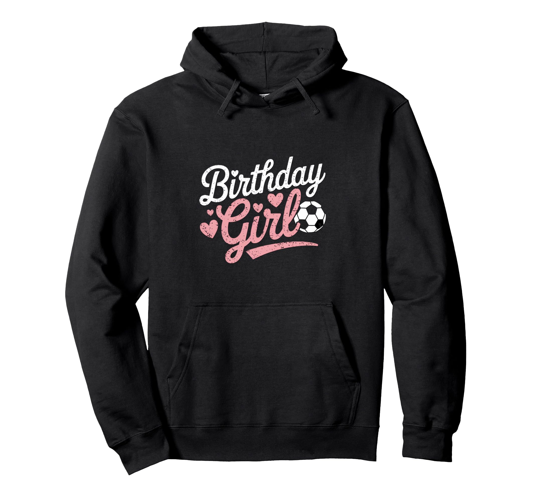 Birthday Soccer Hearts Fun Celebration Hoodie - Unique Graphic Men Women