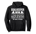 Hockey Goalkeeper Mom Hockey Keeper Mom Hoodie - Minimalist Print Unisex