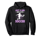 Just Who Loves Soccer Hoodie - Novelty Apparel Men Women