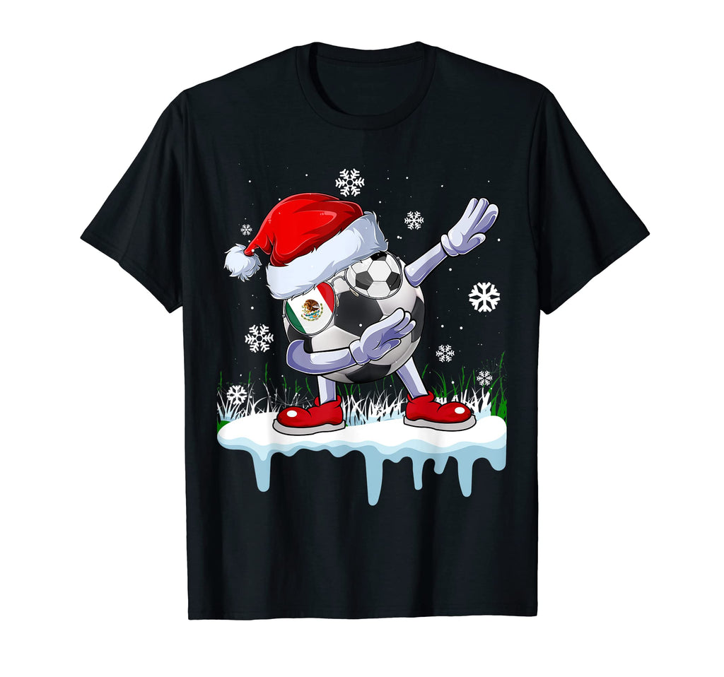 Funny Santa Dabbing Mexico Soccer T-Shirt - Aesthetic Graphic for Adults