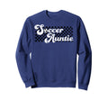 Soccer Auntie Soccer Aunt Checkered Sweatshirt - Streetwear Style Unisex