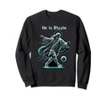 He Is Rizzin Soccer Lover Religious Sweatshirt - Novelty Apparel Unisex