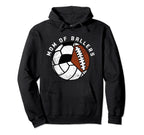 Mom Ballers Funny Volleyball Soccer Hoodie - Novelty Apparel for Adults