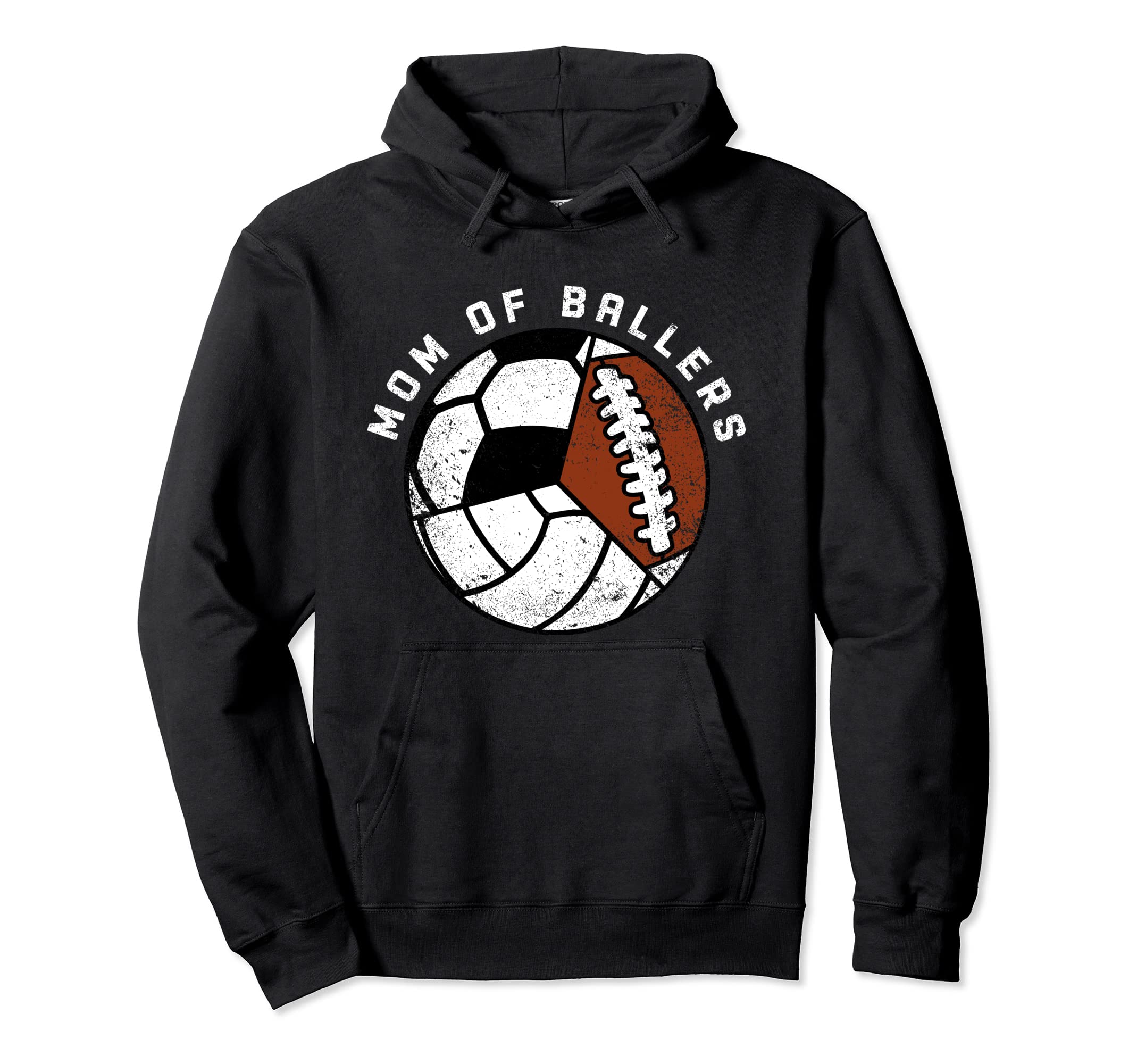 Mom Ballers Funny Volleyball Soccer Hoodie - Novelty Apparel for Adults
