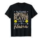My Favorite Softball Player Calls Me T-Shirt - Graphic Print for Adults