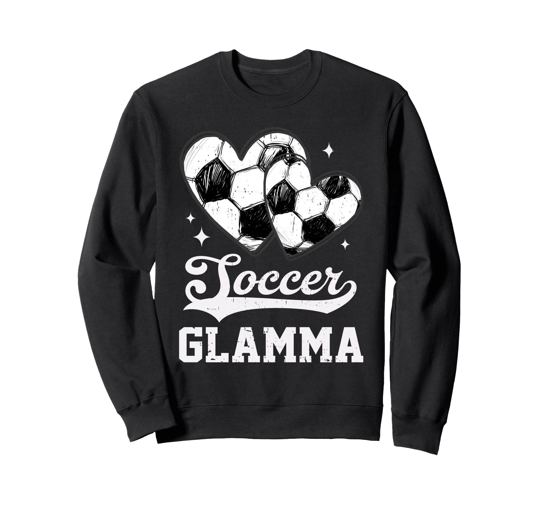 Soccer Heart Glamma Soccer Player Sweatshirt - Graphic Print Unisex