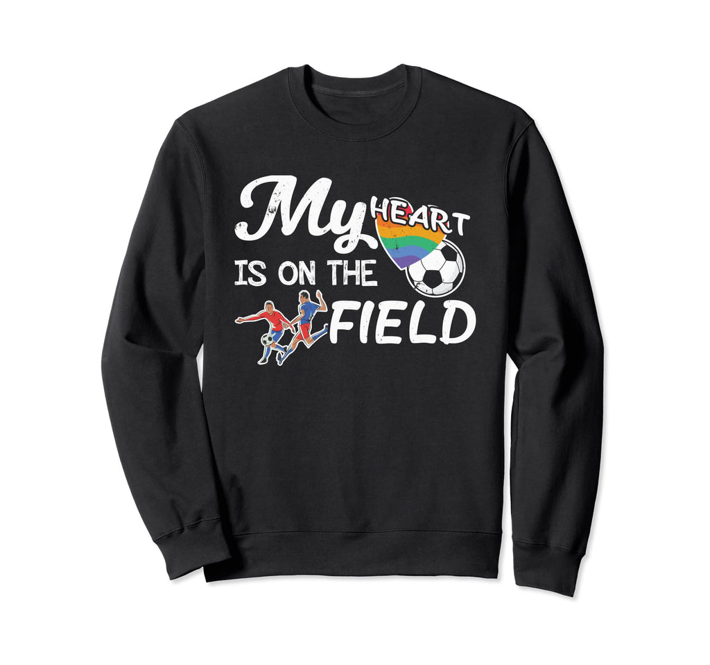 My Heart Is That Field Soccer Ball Sweatshirt - Unique Graphic Unisex