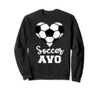Soccer Avo Funny Soccer Heart Grandma Av Sweatshirt - Graphic Print Unisex