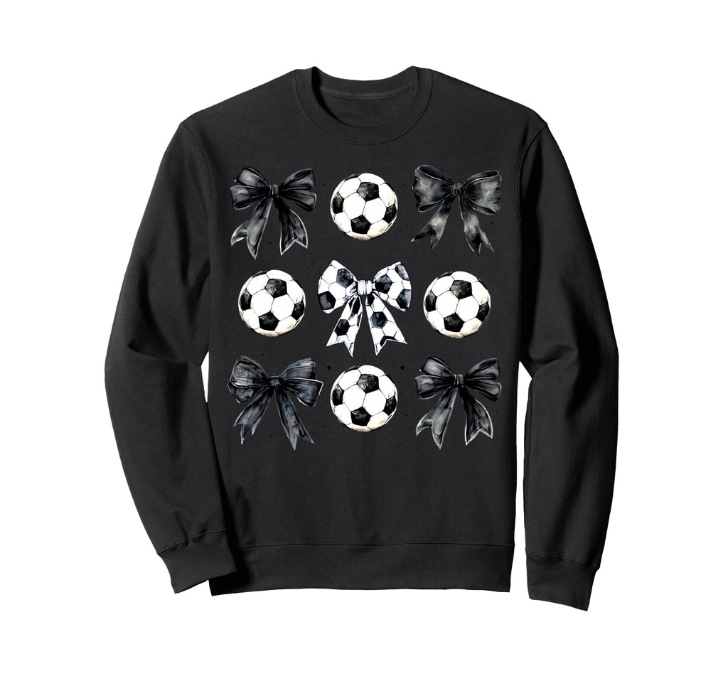 Soccer Bow Game Day Mama Soccer Mothers Sweatshirt - Unique Graphic Unisex
