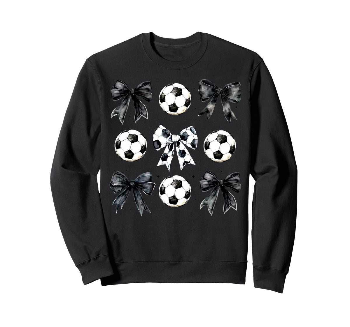 Soccer Bow Game Day Mama Soccer Mothers Sweatshirt - Unique Graphic Unisex