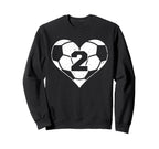 Soccer Number 2 Jersey Funny Soccer Sweatshirt - Unique Graphic for Adults