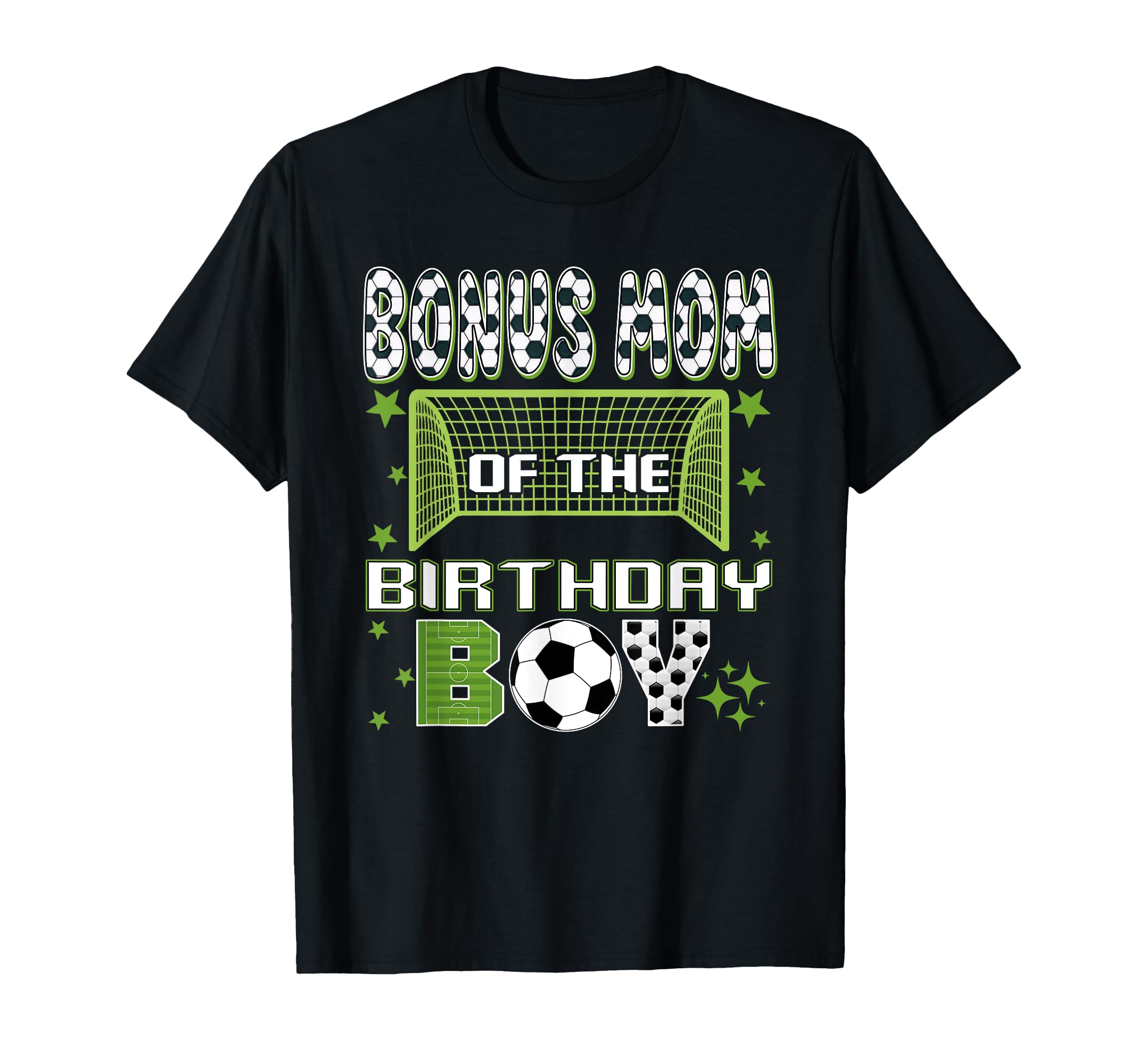 Bonus Mom Birthday Soccer Group T-Shirt - Minimalist Print for Adults