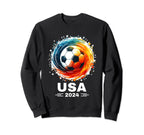 American Flag Soccer Womens Soccer Sweatshirt - Minimalist Print Men Women