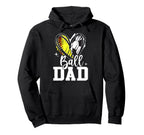 Ball Dad Softball Soccer Ball Dad Both Hoodie - Unique Graphic for Adults