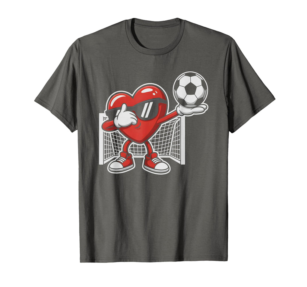 Kawaii Soccer Heart Love Dabbing T-Shirt - Casual Everyday Wear Unisex