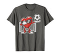 Kawaii Soccer Heart Love Dabbing T-Shirt - Casual Everyday Wear Unisex