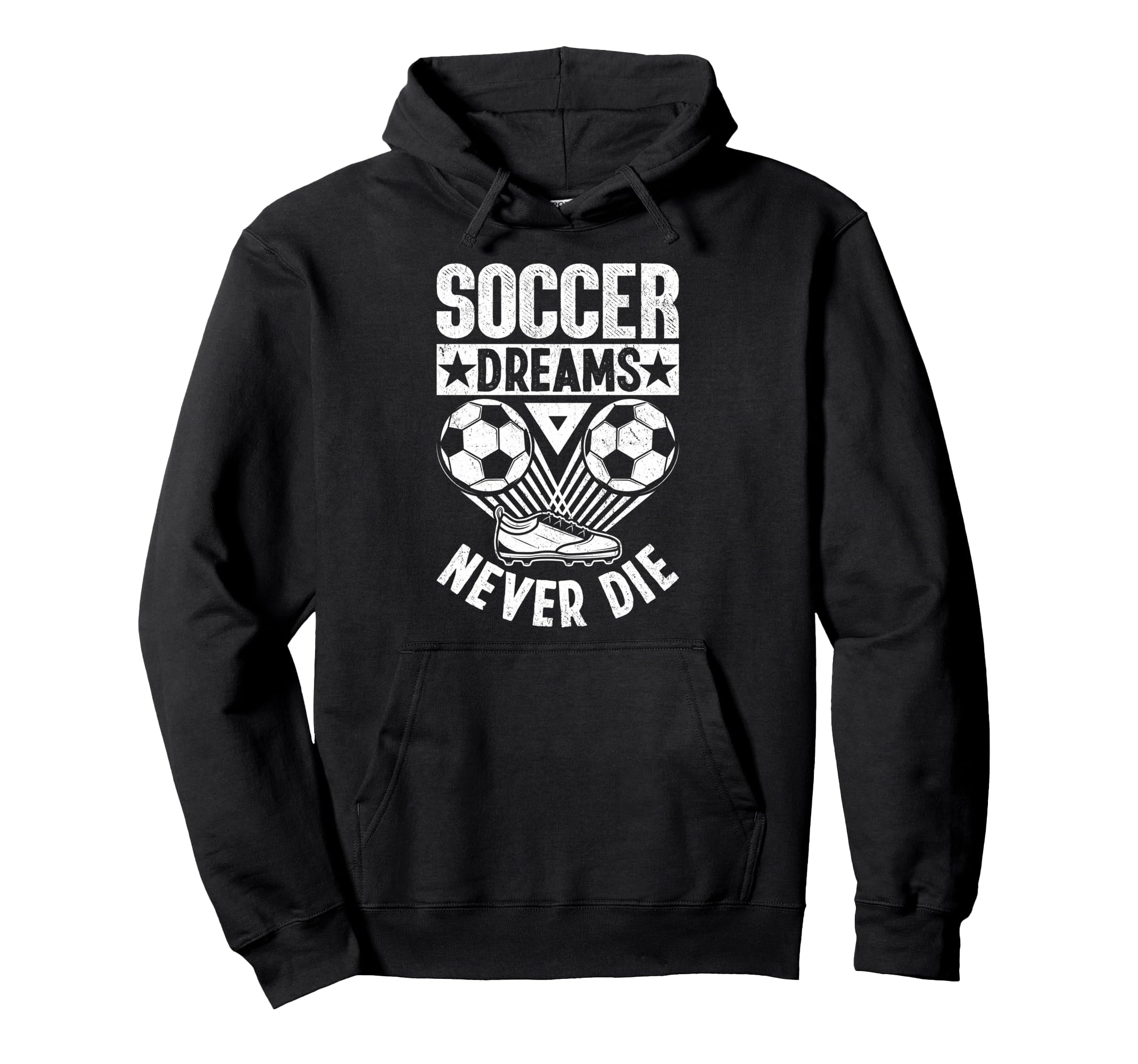 Soccer Dreams Never Die Soccer Ball Hoodie - Trendy Graphic Men Women