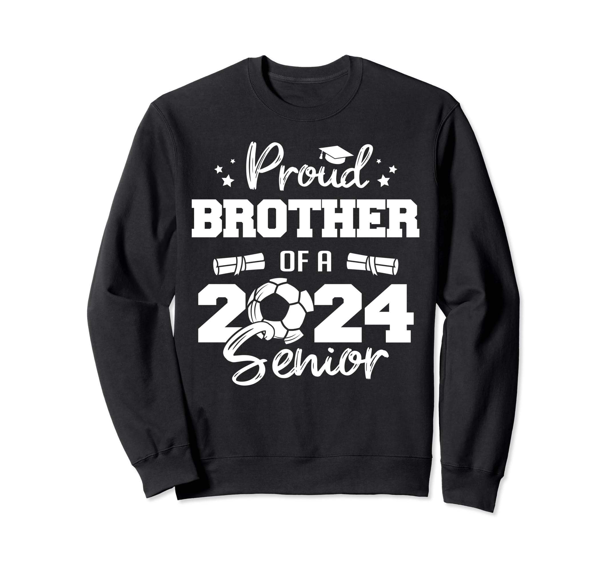 Proud Brother 2024 Senior Funny Sweatshirt - Streetwear Style Men Women