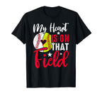 Softball Baseball Grandma Mothers Day T-Shirt - Custom Art Print for Adults