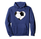 Soccer Ball Heart Love Goalie Hoodie - Aesthetic Graphic Men Women