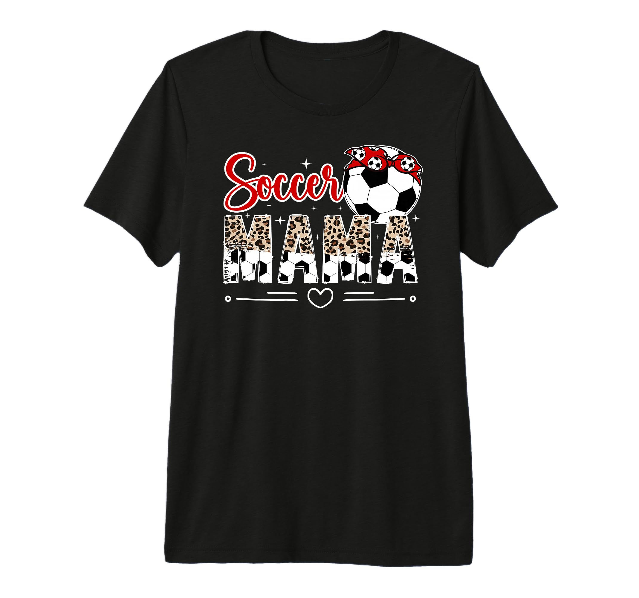 Soccer Mama Leopard Soccer Mom T-Shirt - Casual Everyday Wear Unisex