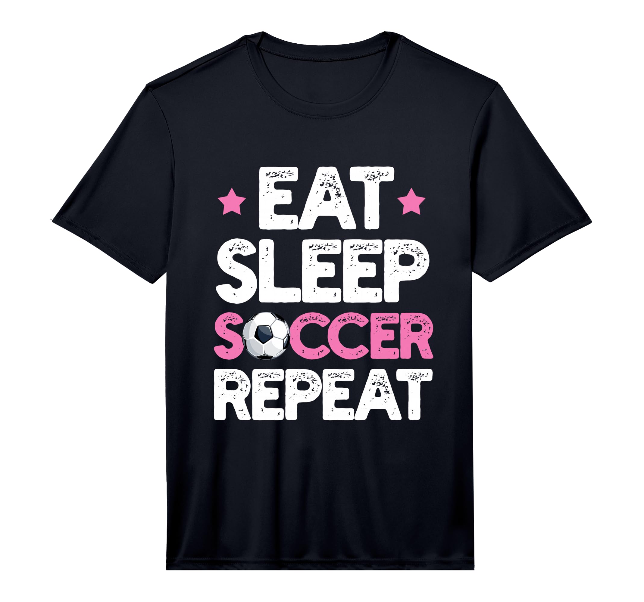 Eat Sleep Soccer Repeat Funny Soccer T-Shirt - Minimalist Print Unisex
