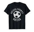 Oscoda County Soccer Distressed 90S T-Shirt - Aesthetic Graphic Unisex
