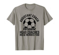 Assistant Coach Hero Funny Soccer T-Shirt - Minimalist Print for Adults