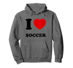 I Love Heart Soccer F Tbol Futbol Hoodie - Graphic Print for Adults