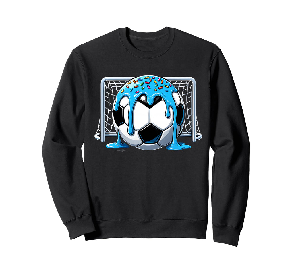 Soccer Drip Ice Cream Drip Soccer Sweatshirt - Minimalist Print for Adults
