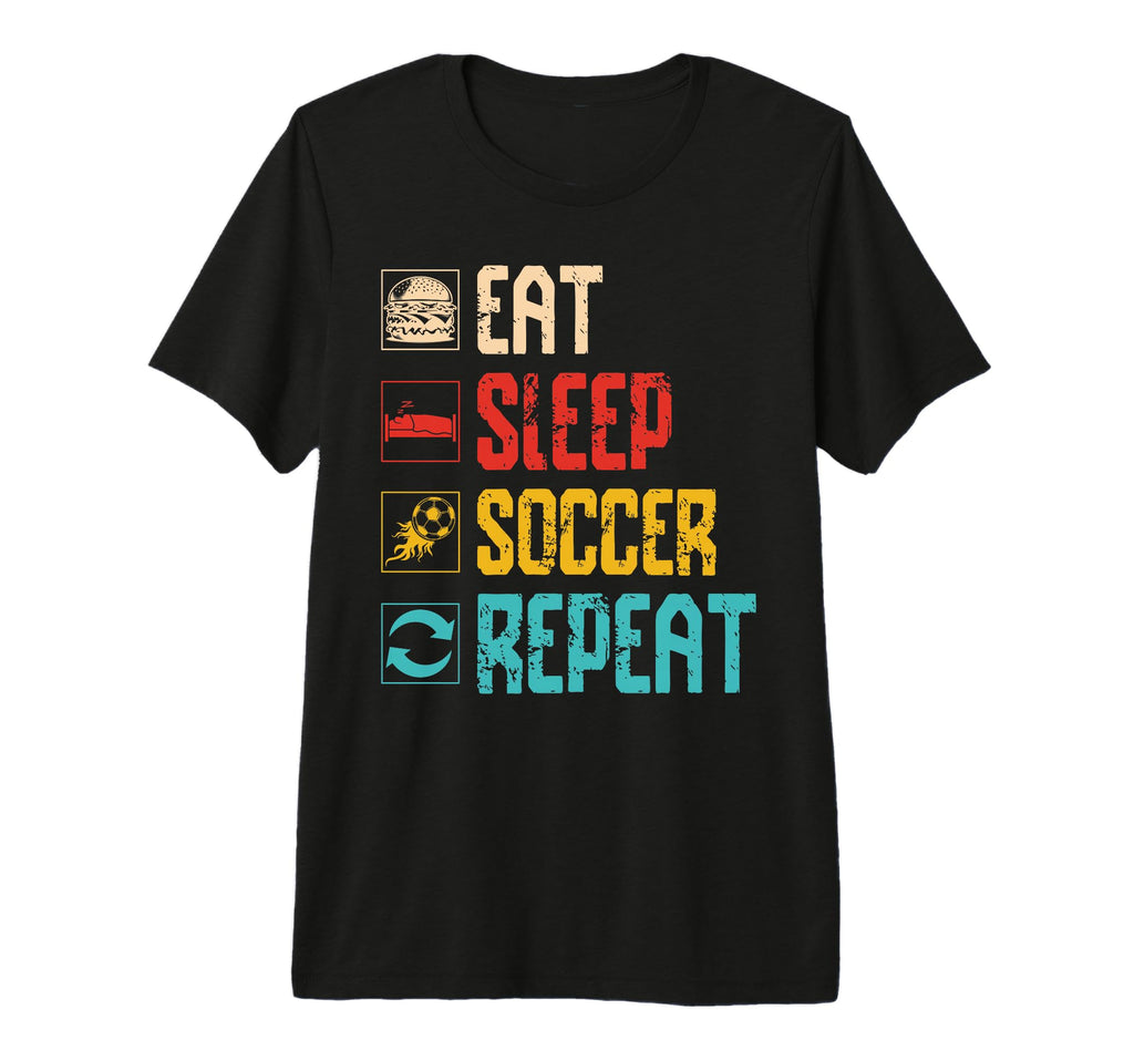 Eat Sleep Soccer Repeat Sports Team Hoodie - Novelty Apparel for Adults